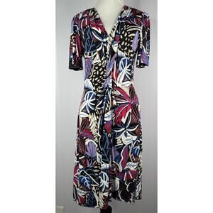 Tommy Bahama Dress Womens S Cactus to Clouds Front Twist Tropical Resort Wear